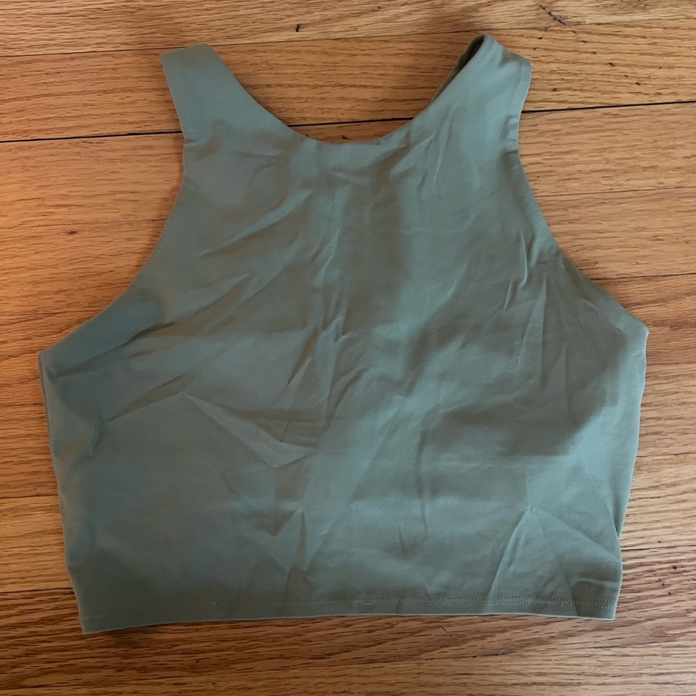 Athleta Sage Green Tank Crop Top- Size Medium